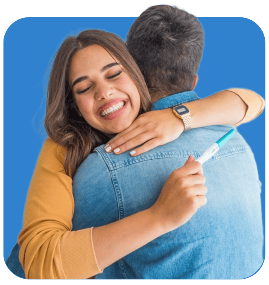 Happy fertility clinic clients